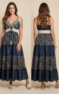 Maxi Dress Boho Navy