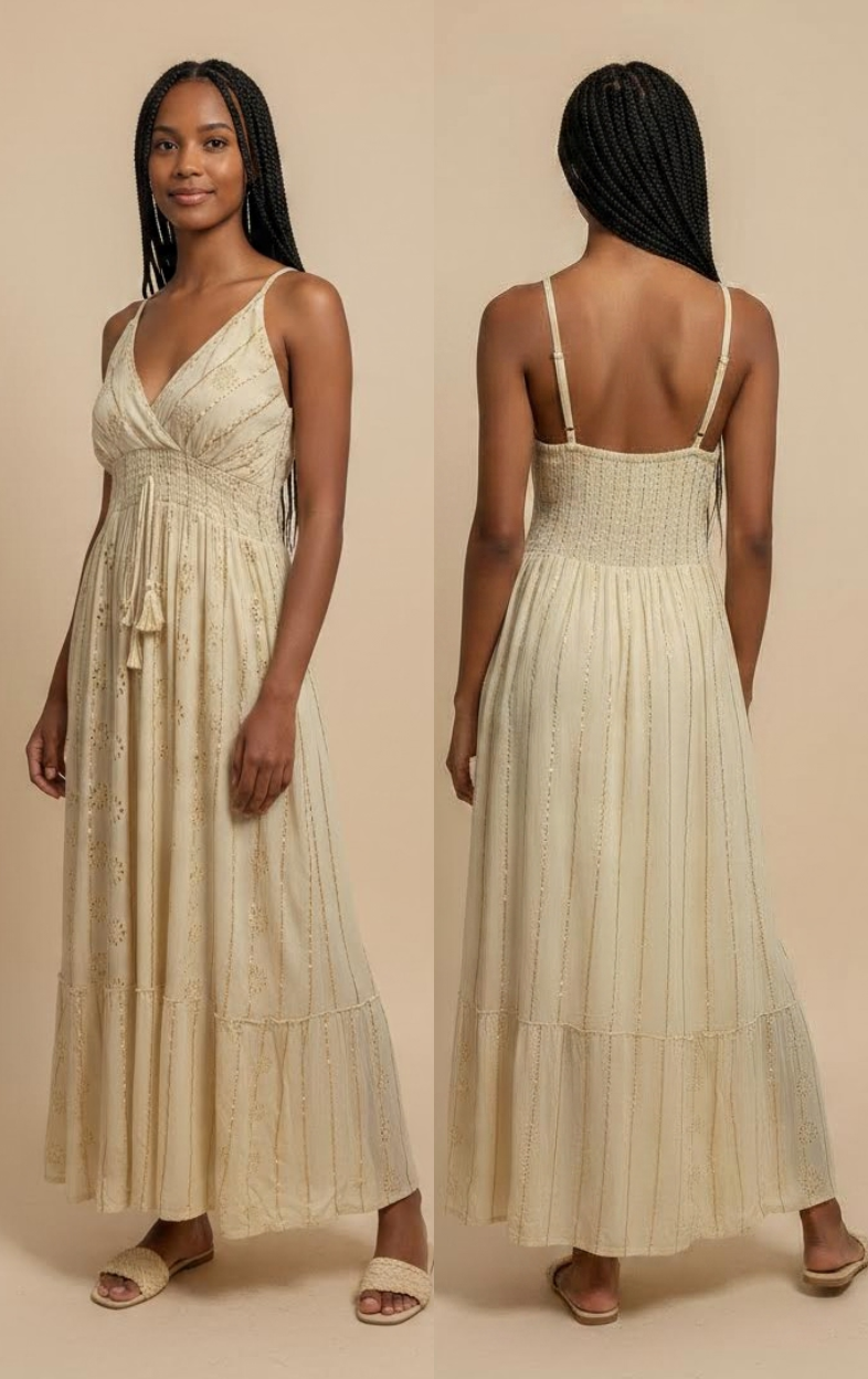 Vestido Lena Dorado