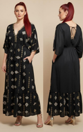 Vestido Maxi Étnico Dorado